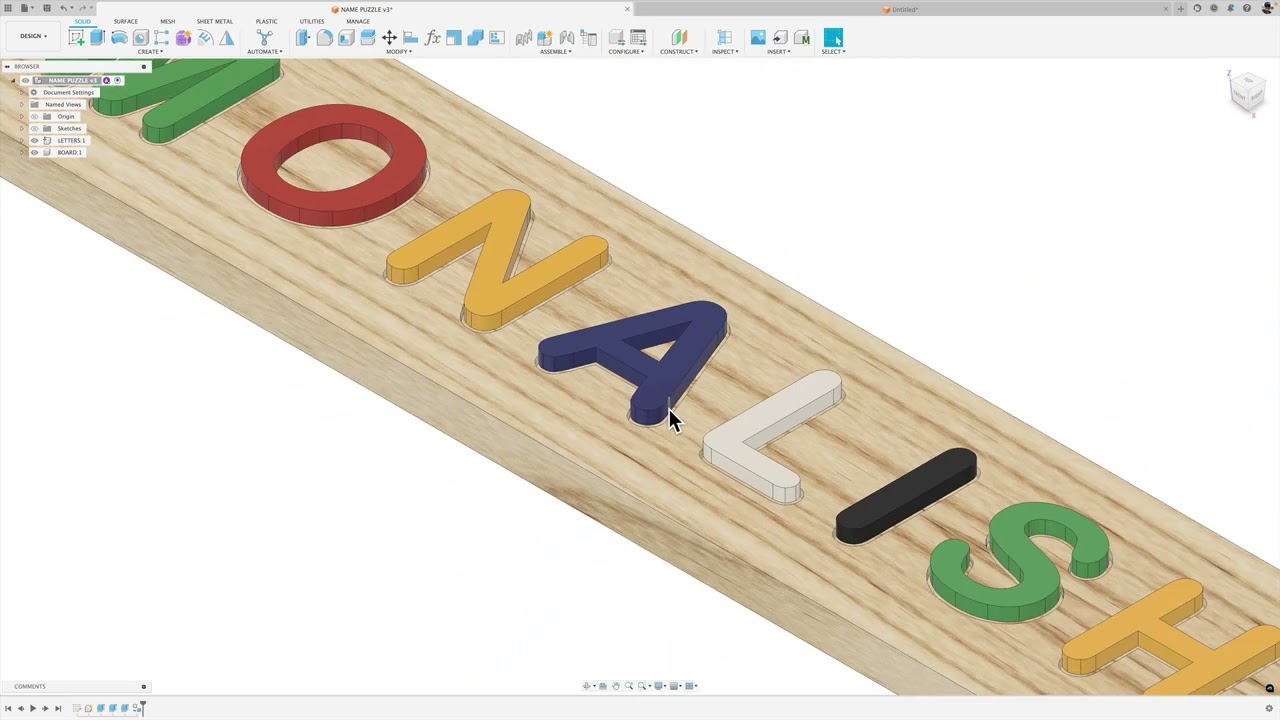 How to Create Name Puzzles with Fusion 360