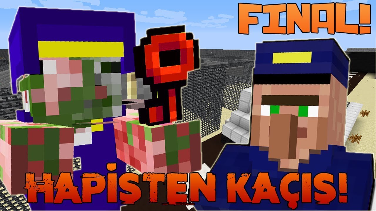 Minecraft - HAPİSTEN KA&Ccedil;IYORUZ! - HAPİSTEN KA&Ccedil;IŞ 2! - (&Ouml;zel Harita) FİNAL!