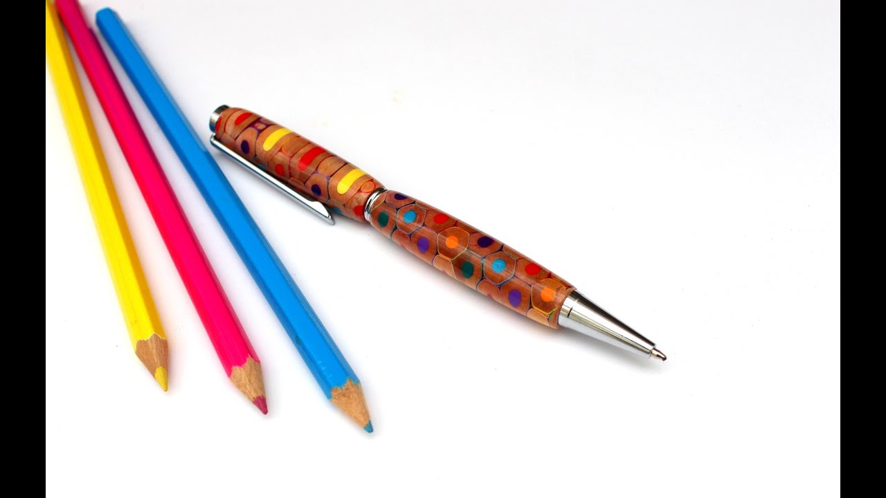 How To Make A Pen With Coloured Pencils