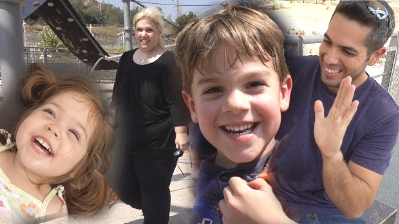 Family Works Out Together in Jerusalem Park