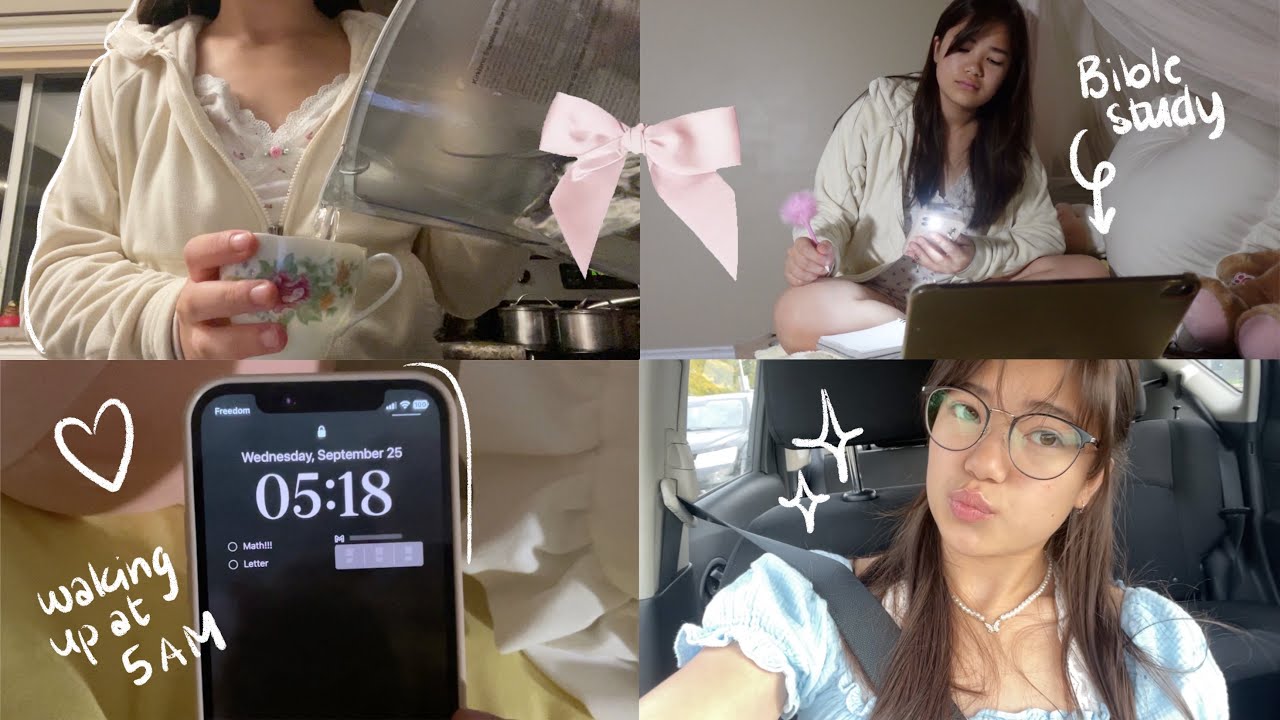 ♡ 5am productive & realistic day of a Christian high school student.
