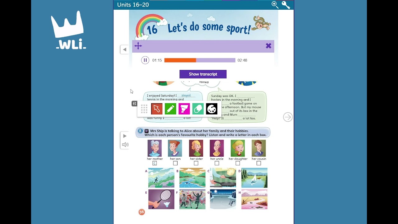 UNIT 16: LET'S DO SOME SPORT! | AUDIO BOOK FUN FOR MOVERS | SÁCH TIẾNG ANH CHO BÉ | WLi