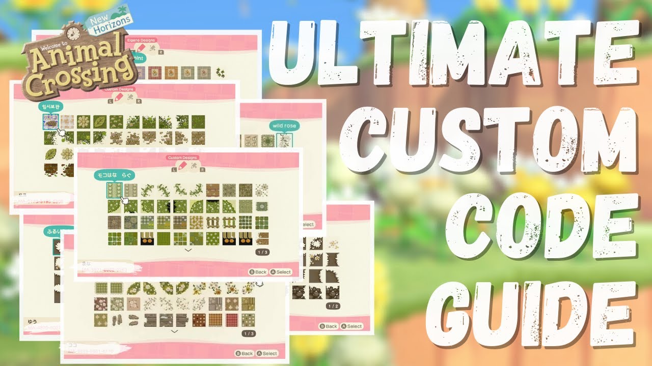 EVERY CUSTOM CODE YOU WILL EVER NEED | Animal Crossing New Horizons