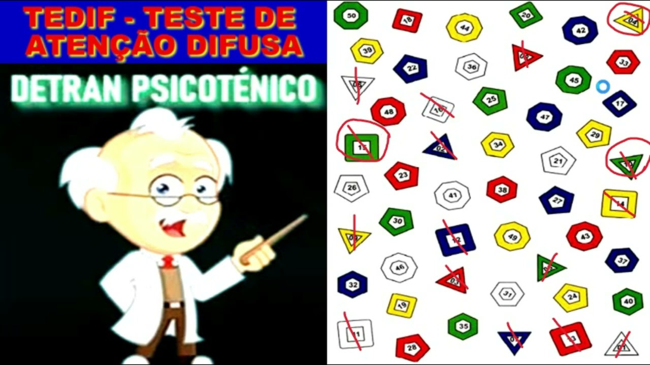 PSICOTÉCNICO TEDIF-TESTE DE ATENÇÃO DIFUSA COM DICAS INCRÍVEIS