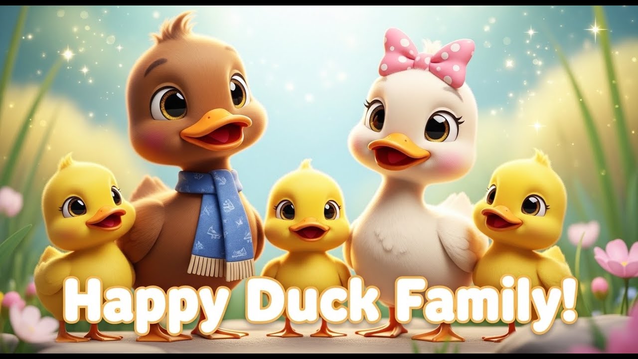 Danny Duck and His Happy Family 🦆 | Cute Duck Family Story for Kids | Bedtime Cartoon Poem