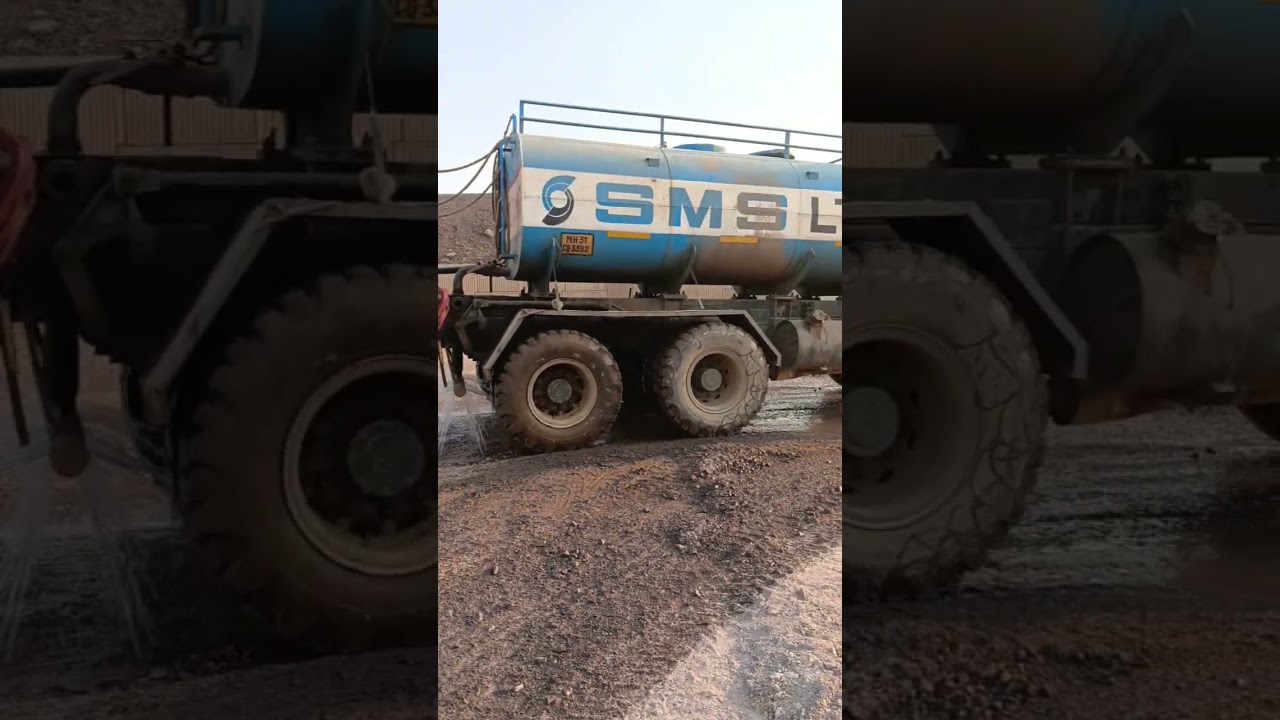 Road par pani ka chhidkaav 🚛💦