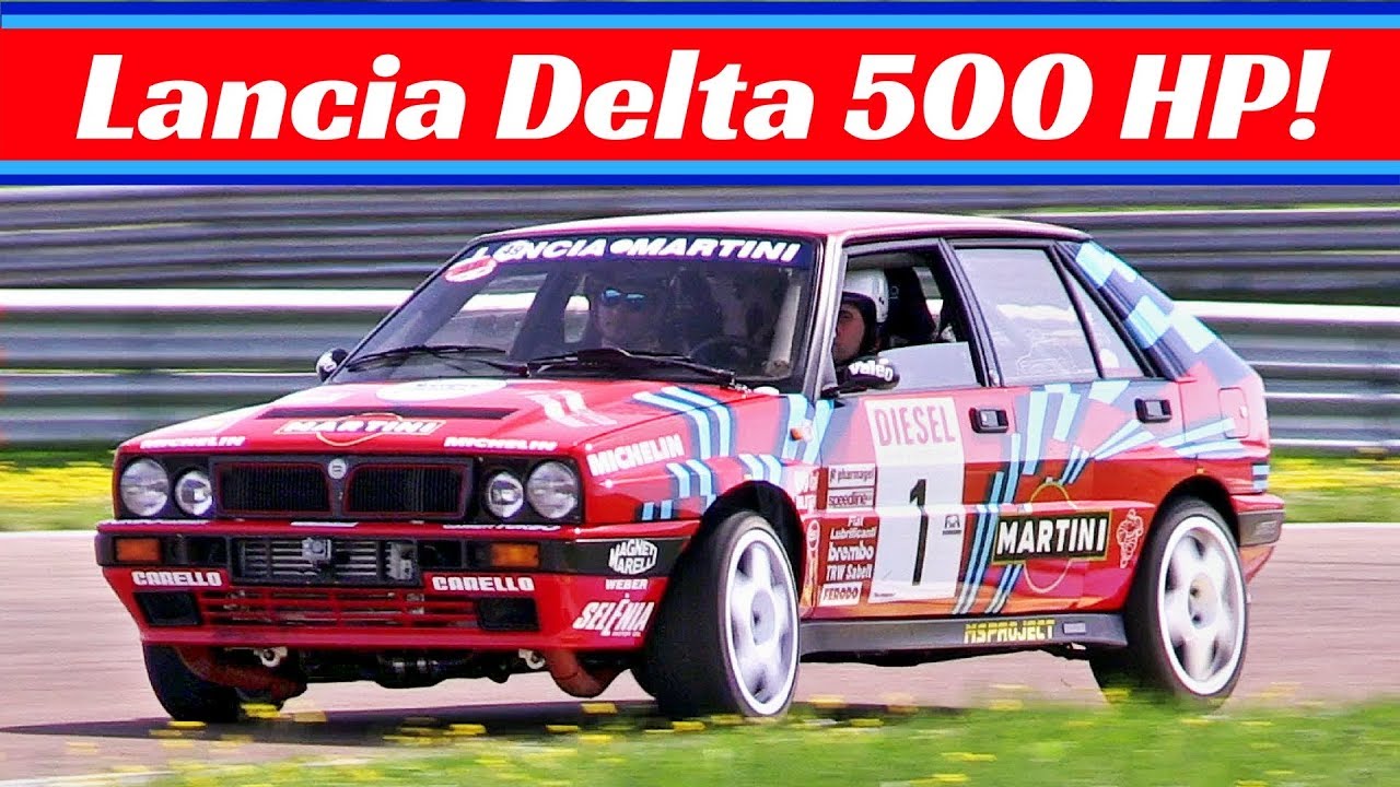 500hp Lancia Delta Integrale 16v - Action + Multicam OnBoard - Massive Power & Turbo Sound!