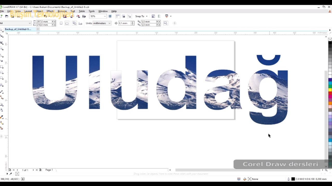 Corel Draw | Şekil içine resim yerleştirme (Power klip)