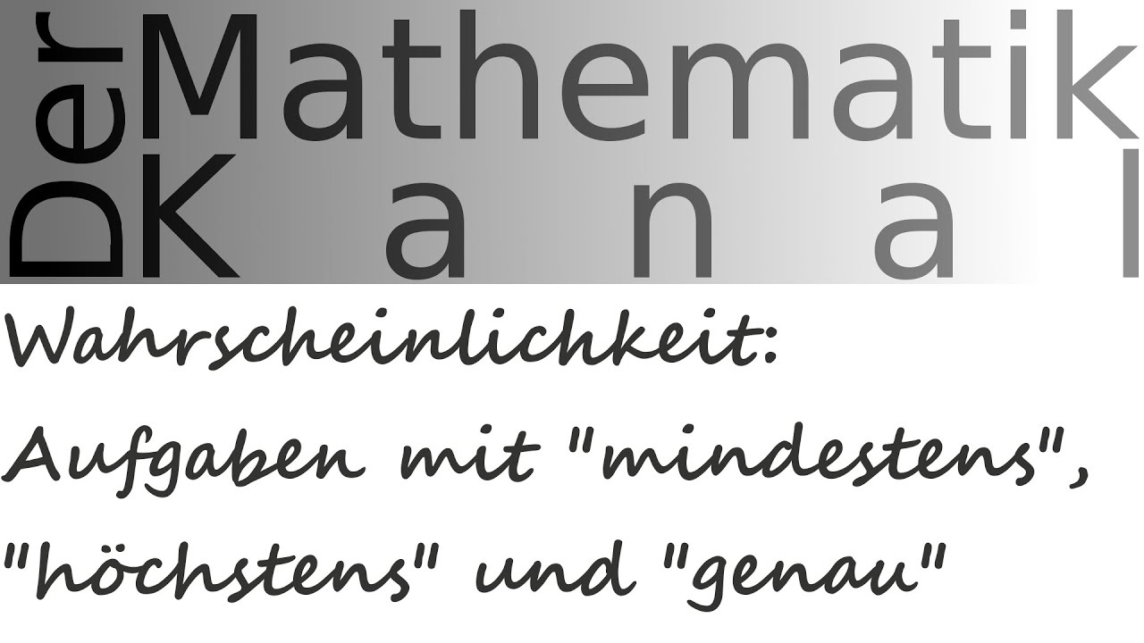 Wahrscheinlichkeit: Aufgaben mit 