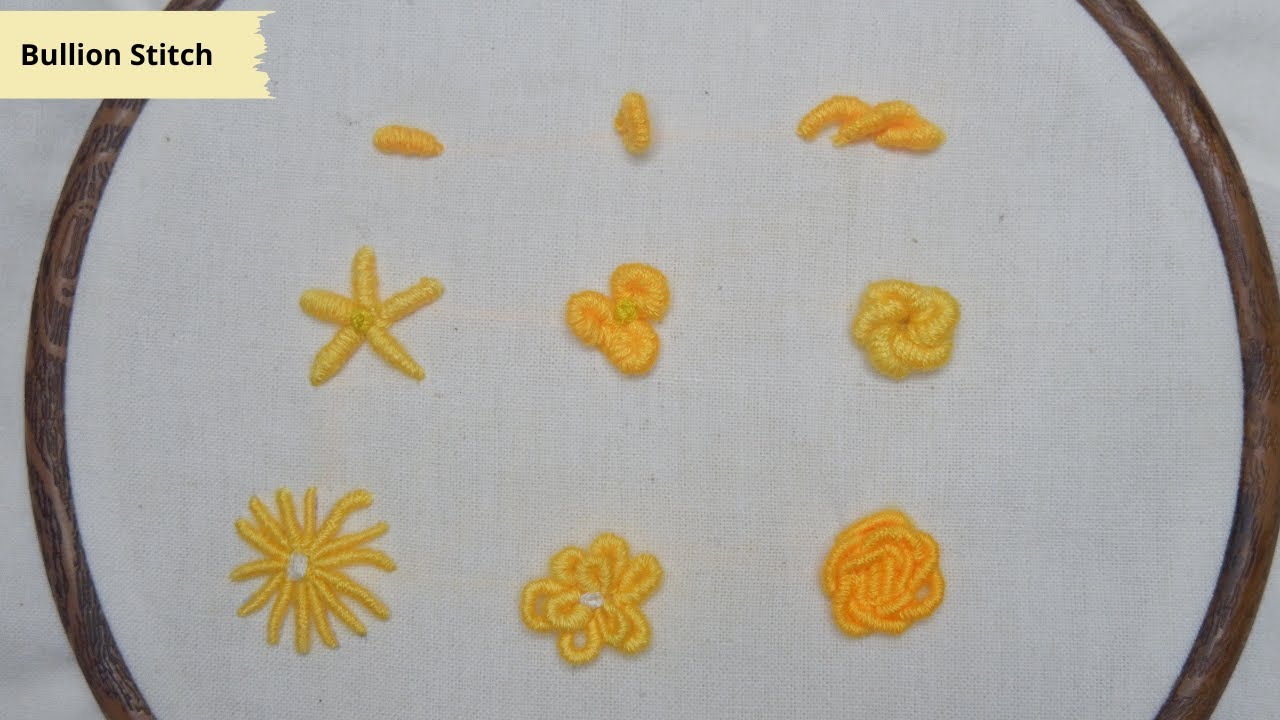 embroidery stitch for beginners bullion stitch