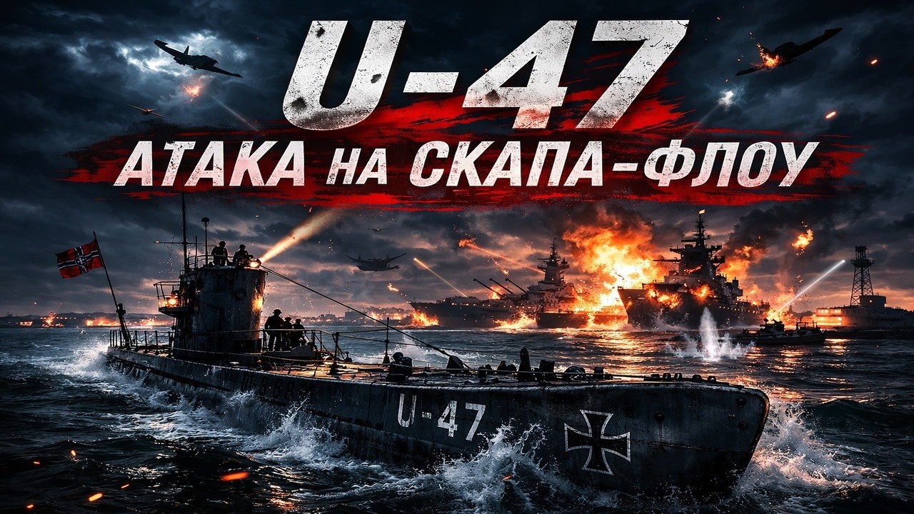 U-47 &mdash; Ночная атака на Скапа-Флоу#u47#scapaflow#подводнаялодка#kriegsmarine#ww2history