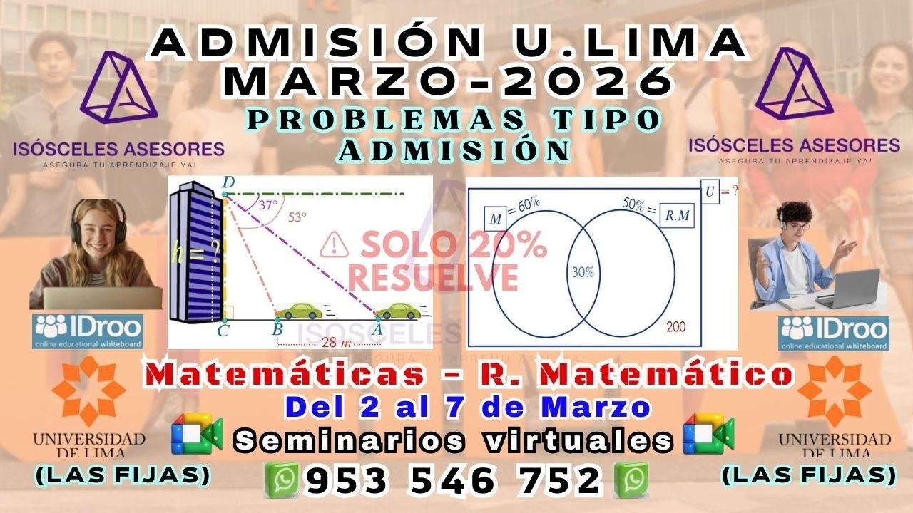U.lima  Admisión Marzo- 2026- Seminarios/Repaso de LAS FIJAS