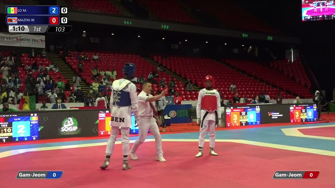 103 Round of 16 M  68kg SEN LO M  SWZ MAZIYA W  PGM | African Qualification Tournaments