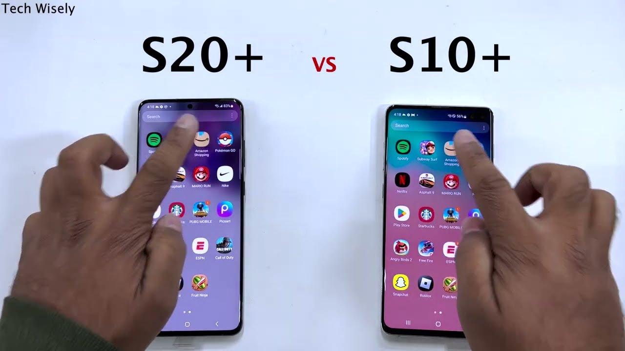 SAMSUNG S20 Plus vs S10 Plus - Speed Test