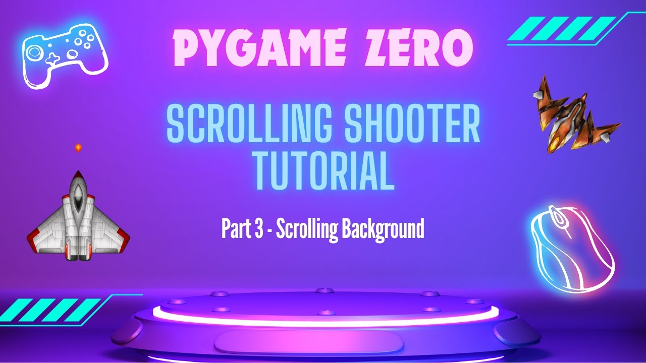 Make a Space Shooter Game in Python (Pygame Zero Tutorial Part 3: Scrolling Background)