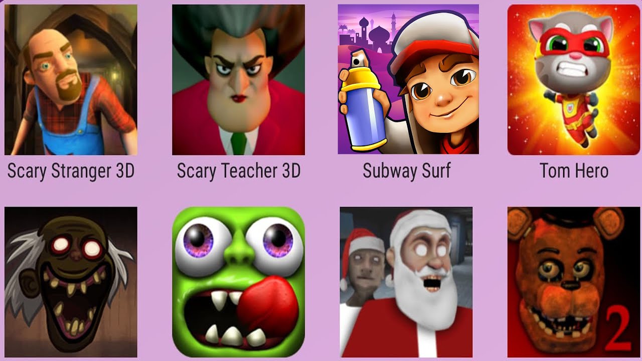 Santa Granny, Scary Teacher 3D, Scary Stranger 3D & More | Gameplay Compilation