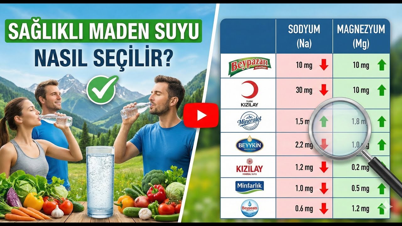 Sağlıklı Maden Suyu Nasıl Seçilir? Markaların Sodyum ve Magnezyum Analizi 🧪