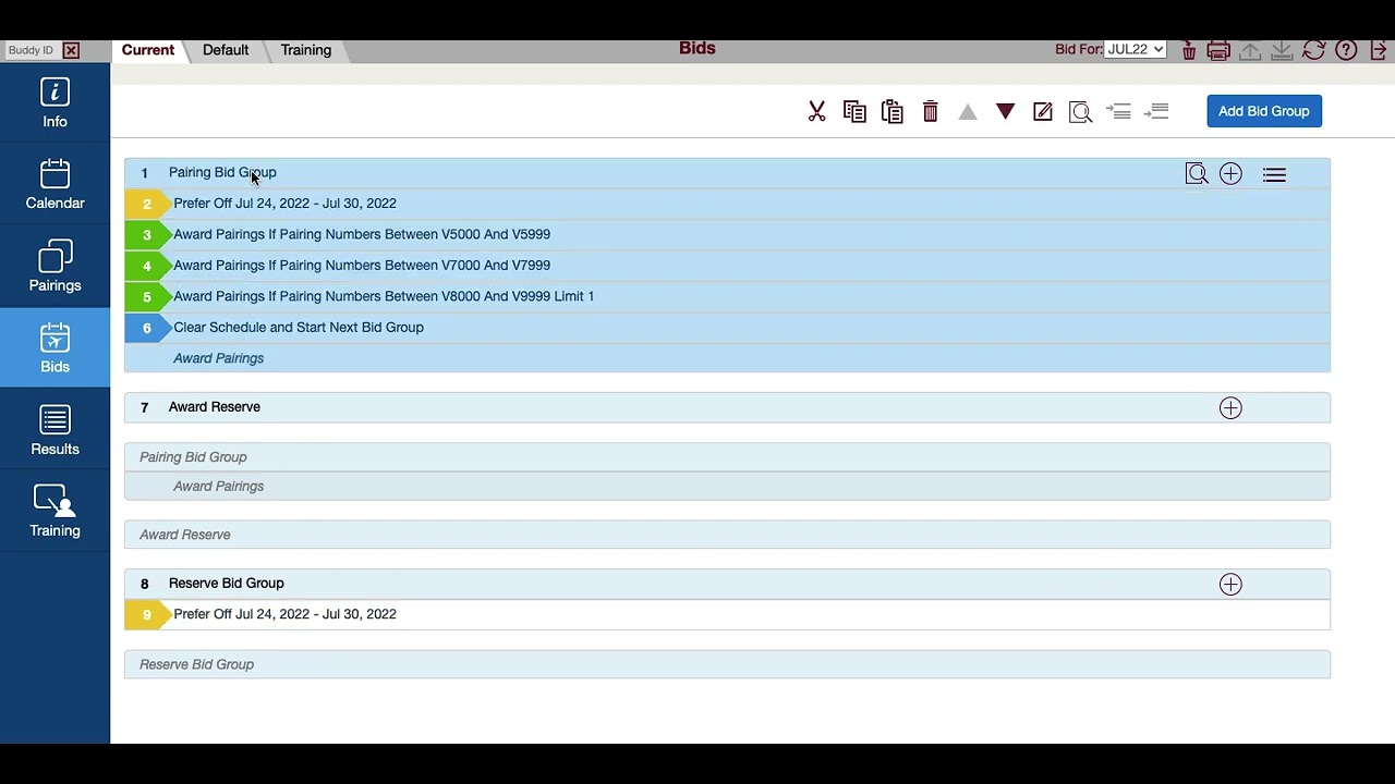 'WHEN' to Use the command Clear Schedule And Start Next Bid Group