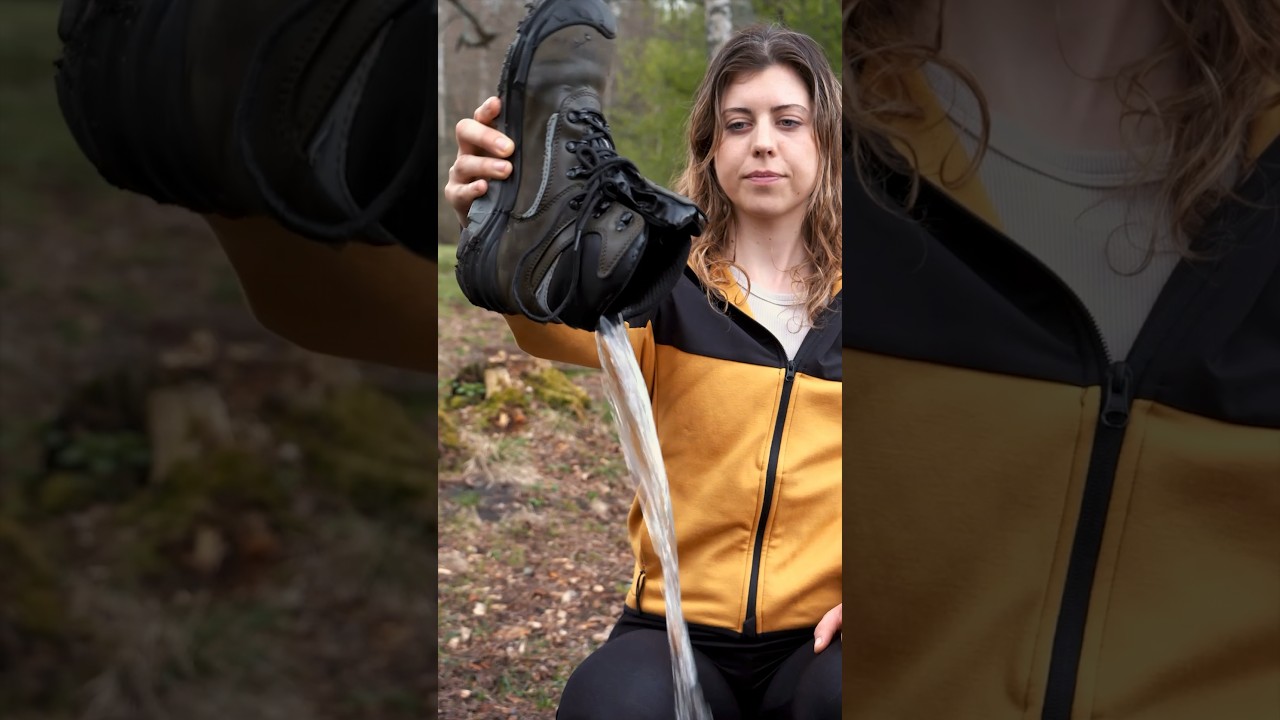 Survival Skills: Drying Shoes with the help of a Campfire 🔥👟 #camping #woods #diy #howto