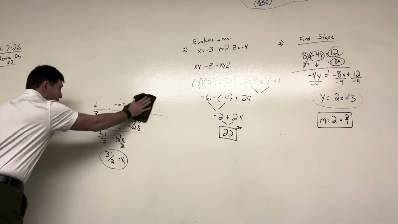 Algebra 1A: Slope Review Day 1