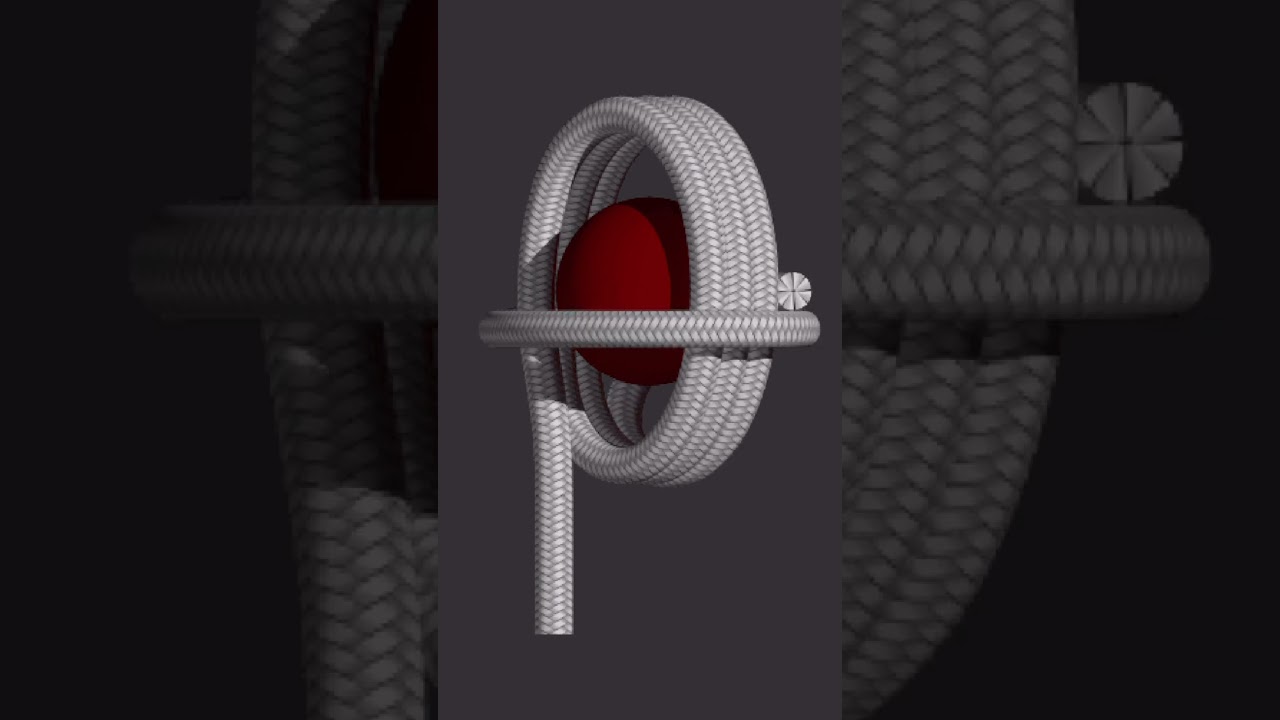 How to tie a Monkey&rsquo;s Fist Knot.  Used to serve as a weight , and easier to throw. #shorts