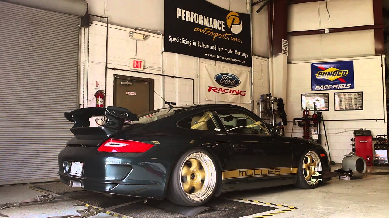 Performance Autosport - M&uuml;ller Suspension 2005 Porsche 911 Shop Car exhaust test