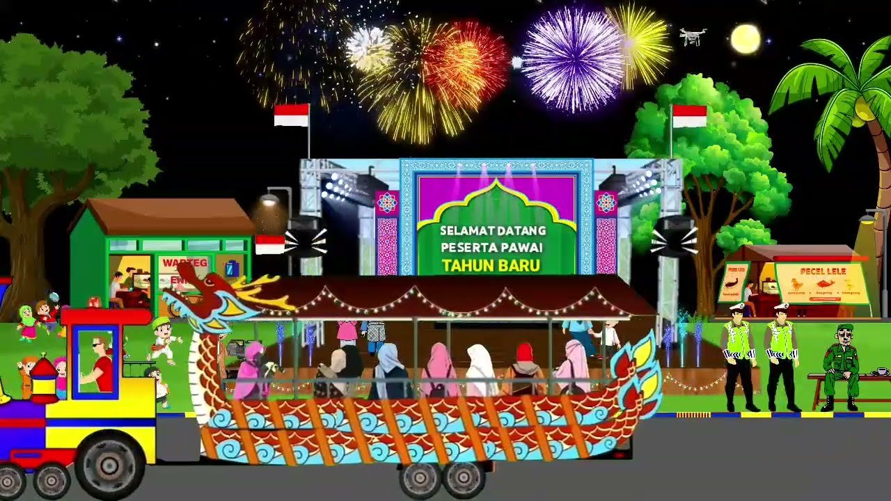 Wih..!! Ada Odong-odong di Pawai Tahun baru islam 1444h/2022