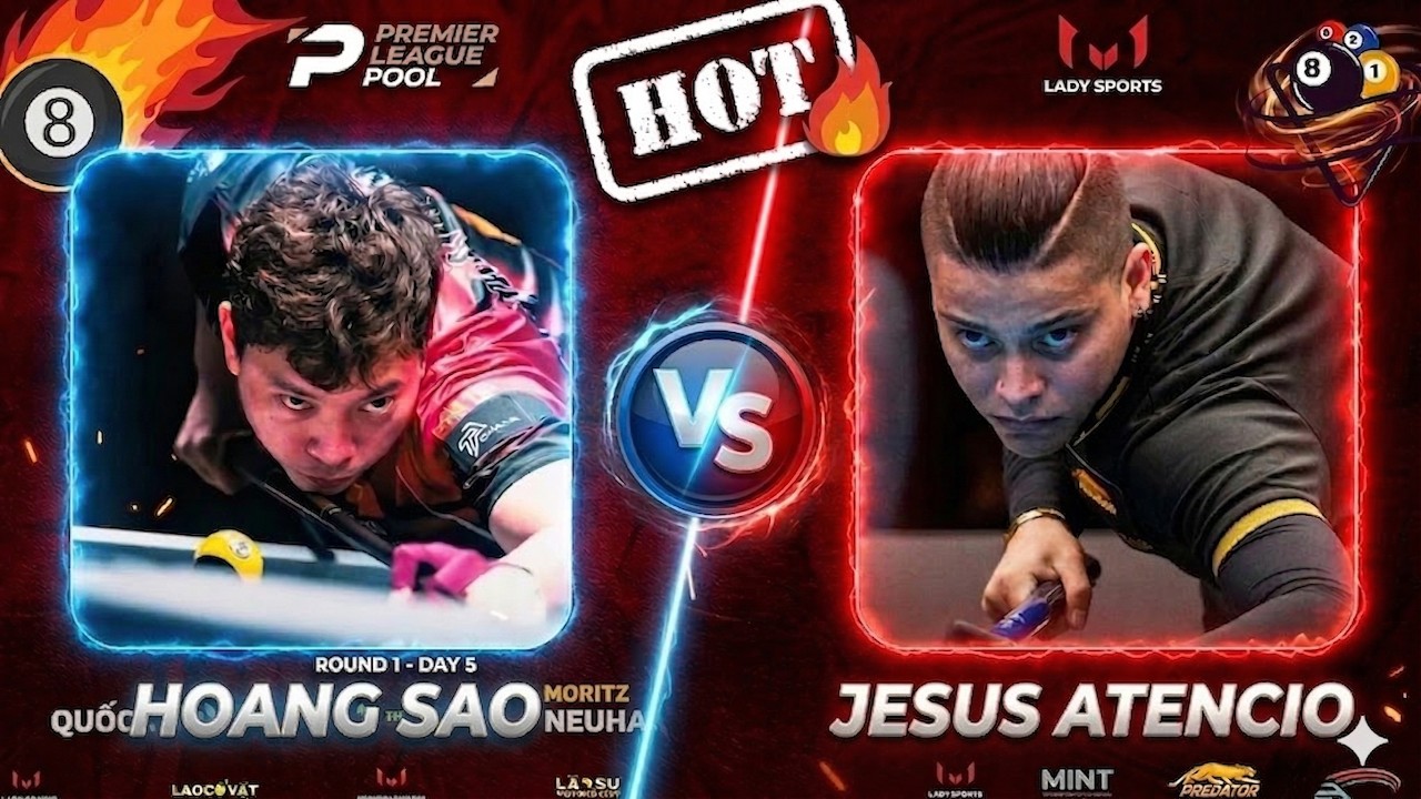 DUONG QUOC HOANG VS JESUS ATENCIO | PREMIER LUAGUE POOL BILLIARDS