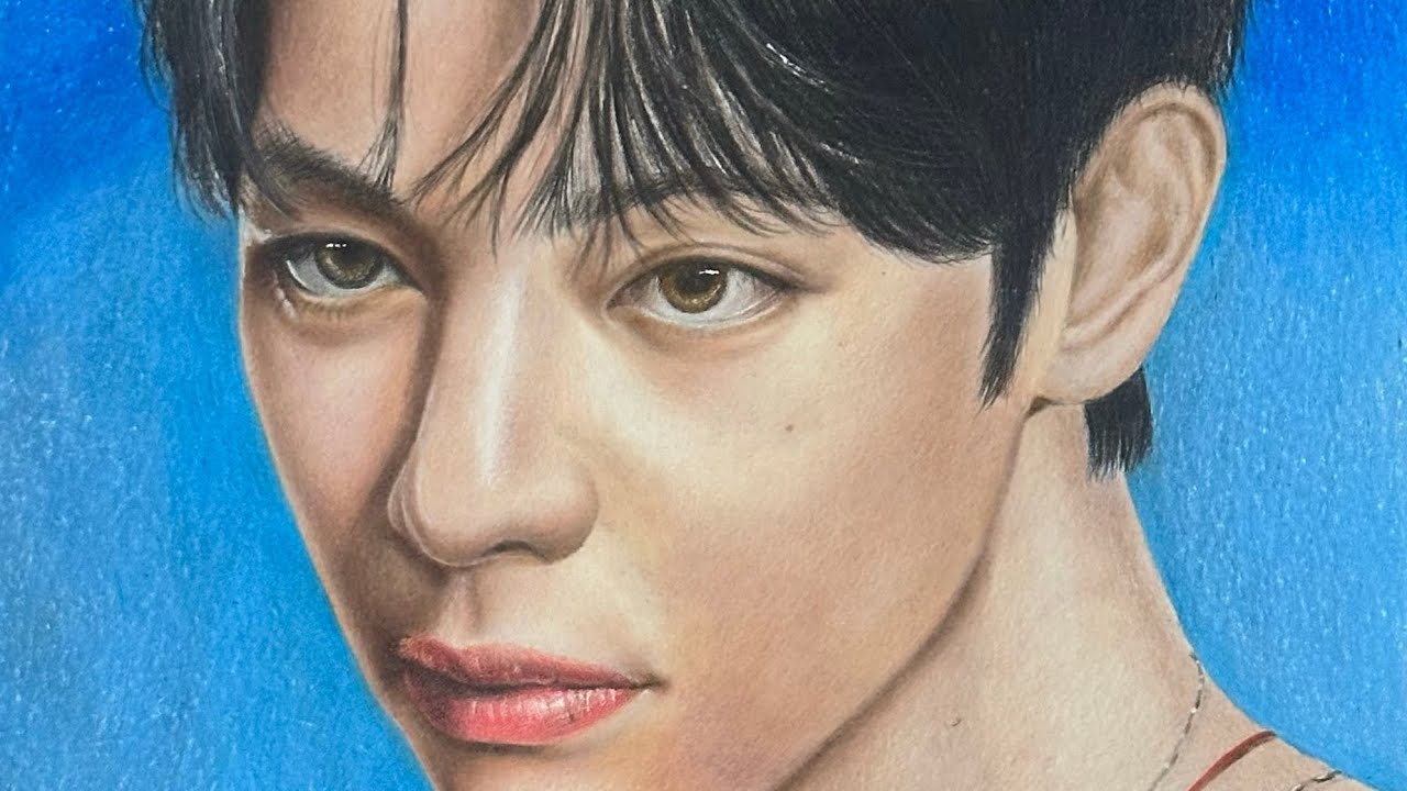 Drawing Kim Tae Hyung by colored pencils 