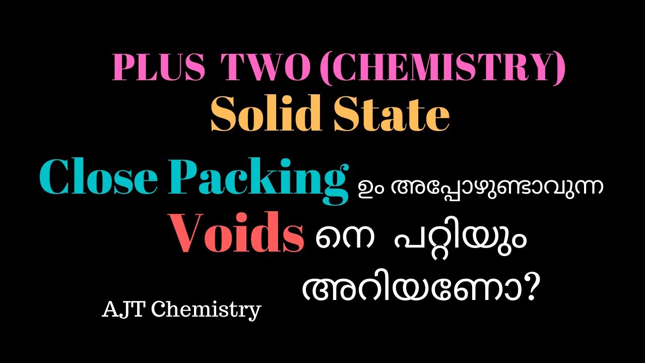 Solid State Lesson 3 Close Packing & Voids in Crystals  AJT Chemistry