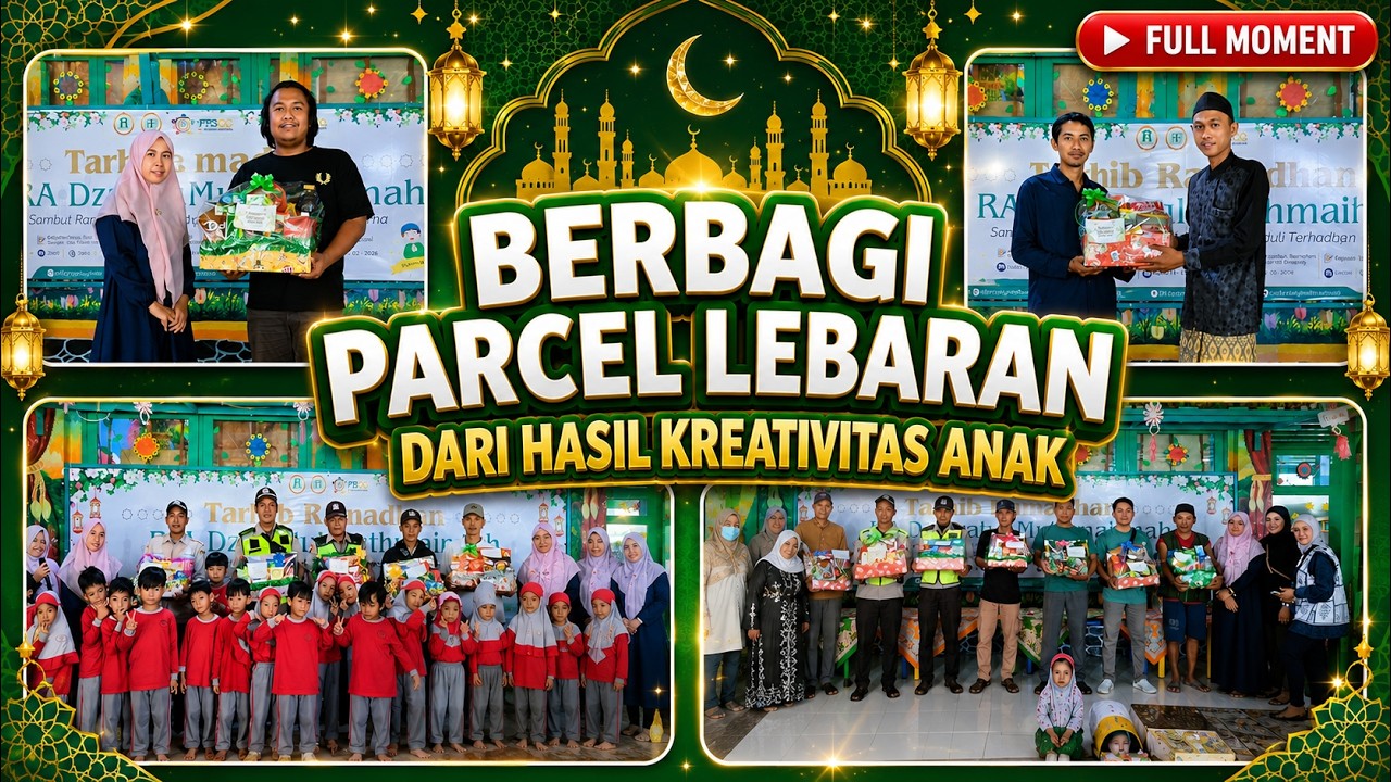 BERBAGI PARCEL LEBARAN DARI HASIL KREATIVITAS ANAK UNTUK SATPAM, MARBOT & PETUGAS KEBERSIHAN - 1447H