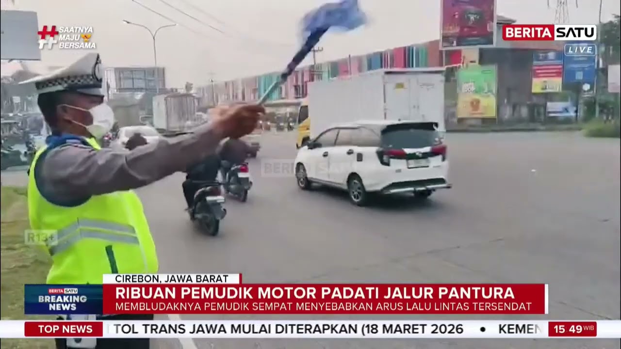 Ribuan Pemudik Motor Padati Jalur Pantura Cirebon #Beritasatu