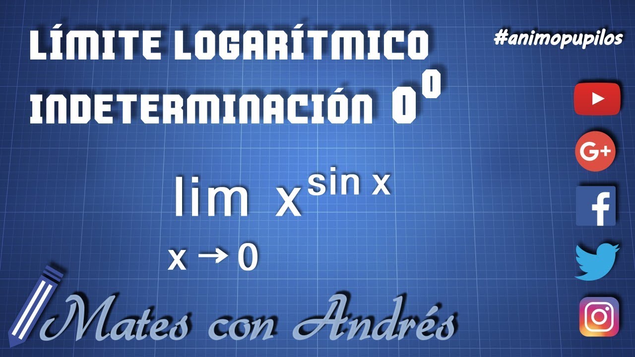 Límite logarítmico l’Hopital. Indeterminación 0 elevado a 0 (02)