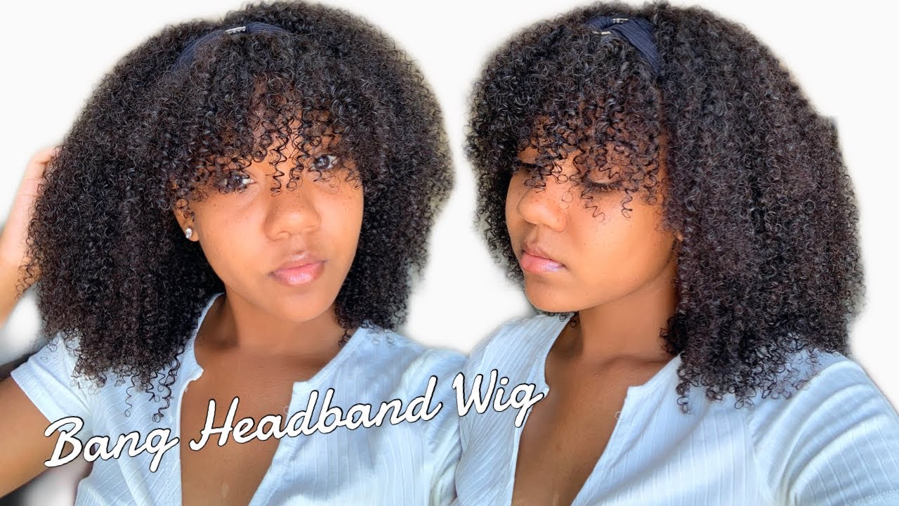 NEW CURLY BANGS HEADBAND WIG? It looks so real 😱 The FIRST one EVER from HerGivenHair