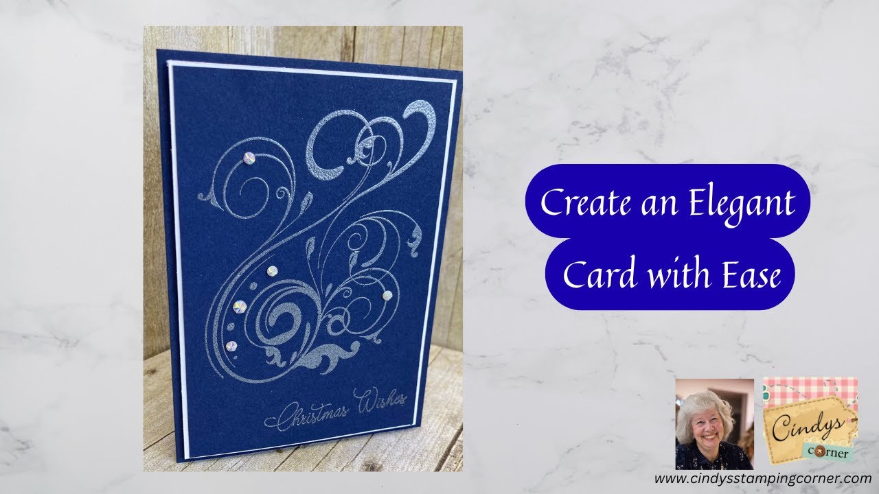 Super Elegant Easy Pearl Swirl Christmas Card
