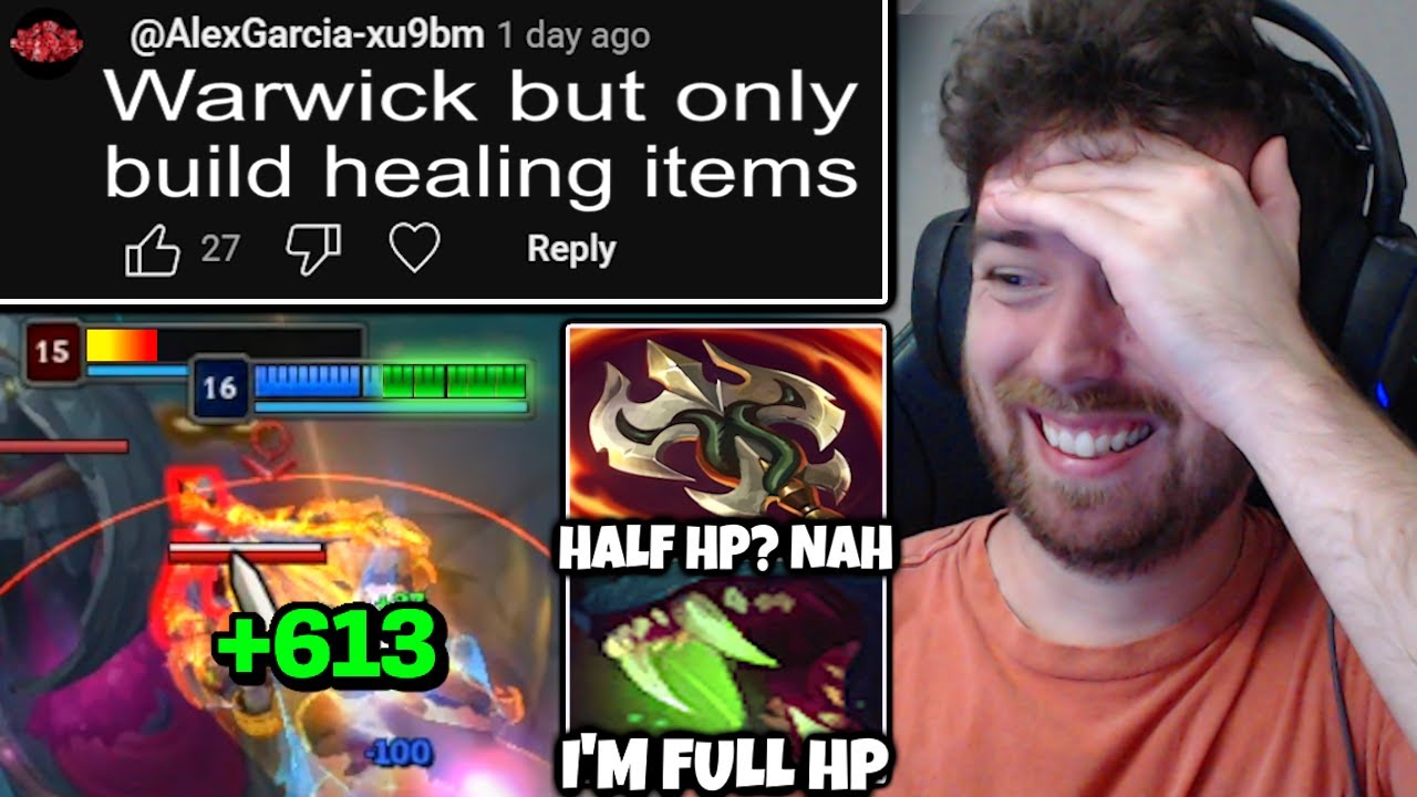 Warwick Top but I only build Healing Items | Leblanc Support, Hwei Mid, K'Sante Top vs Pro Top