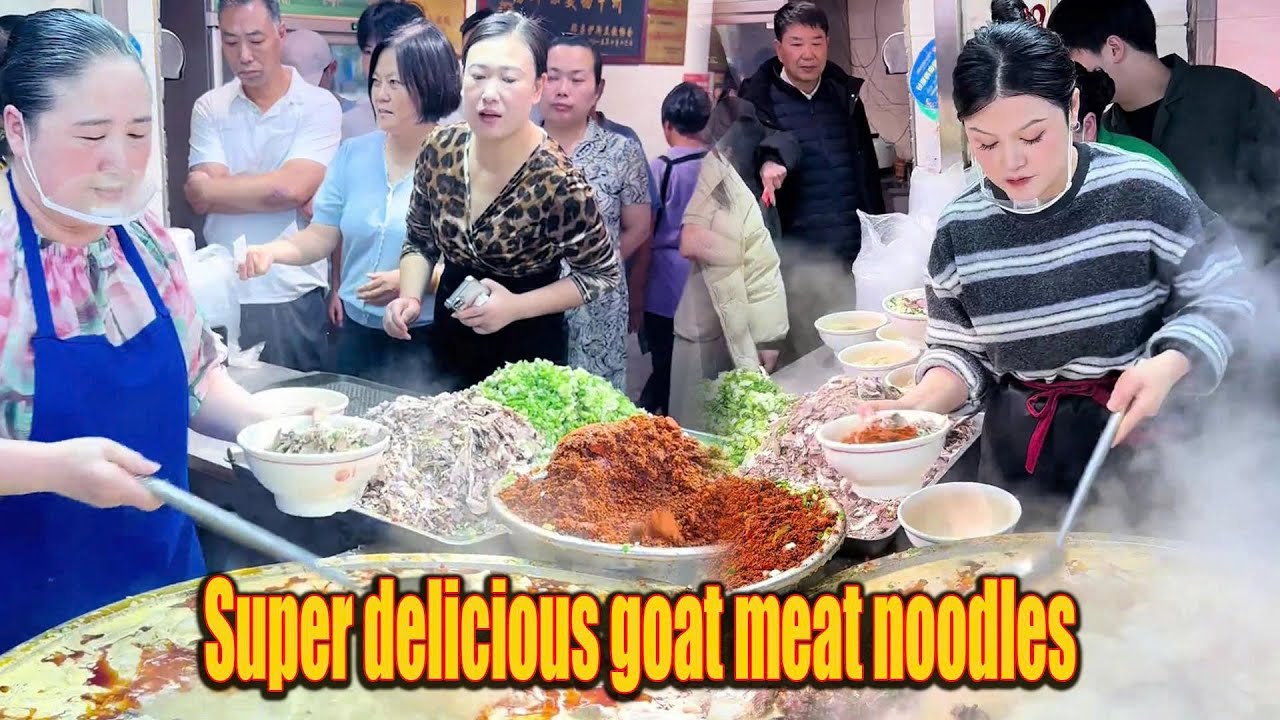 The Challenge Sell 1000 Portions of Goat Meat Noodles p251 #food #streetfood #delicious #cooking