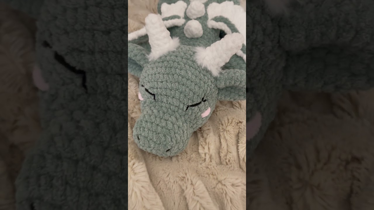 Pattern is called Sleeping Baby Dragon by Red Mill&rsquo;s Crochet.