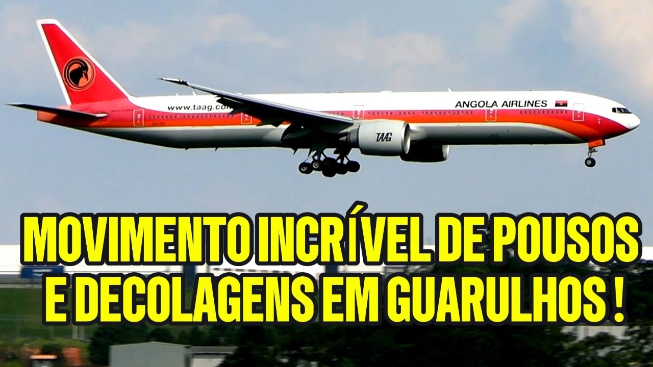 MOVIMENTO SENSACIONAL DE POUSOS E DECOLAGENS EM DIA DE INTENSO MOVIMENTO NO AEROPORTO DE GUARULHOS