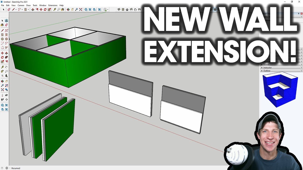 NEW Wall Extension for SketchUp - MAJ Wall Maker!