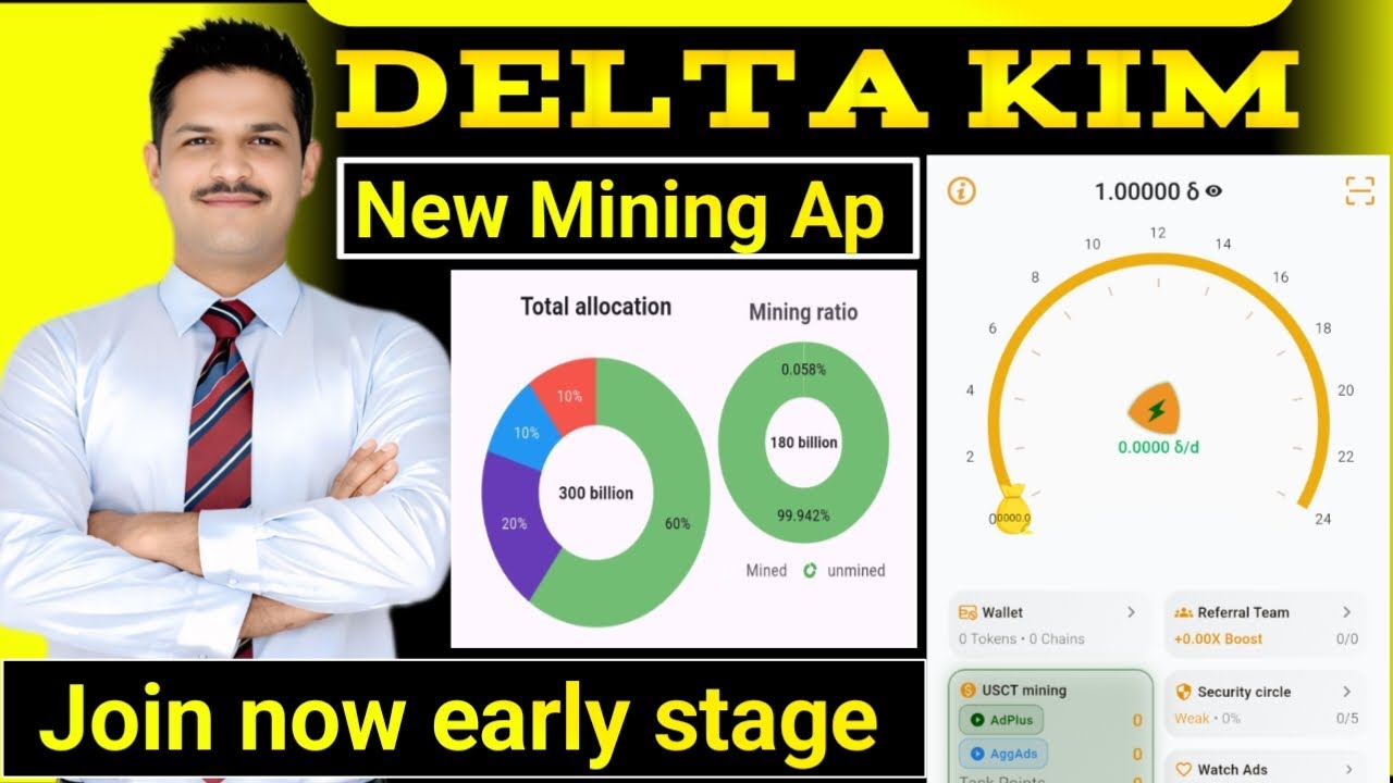 Delta Kim New Free Mining Ap || Full Review in this video 