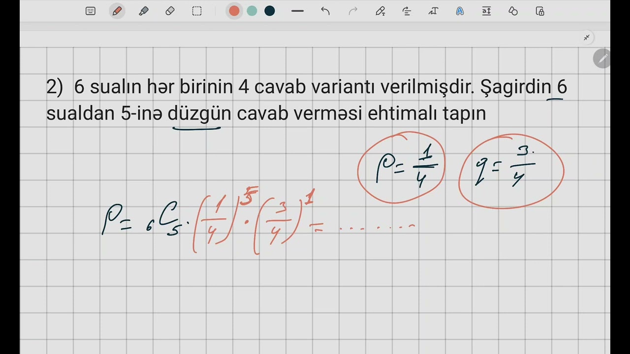Bernulli Sınaqları və ona aid nümünələr (Rəhimov Kamran)