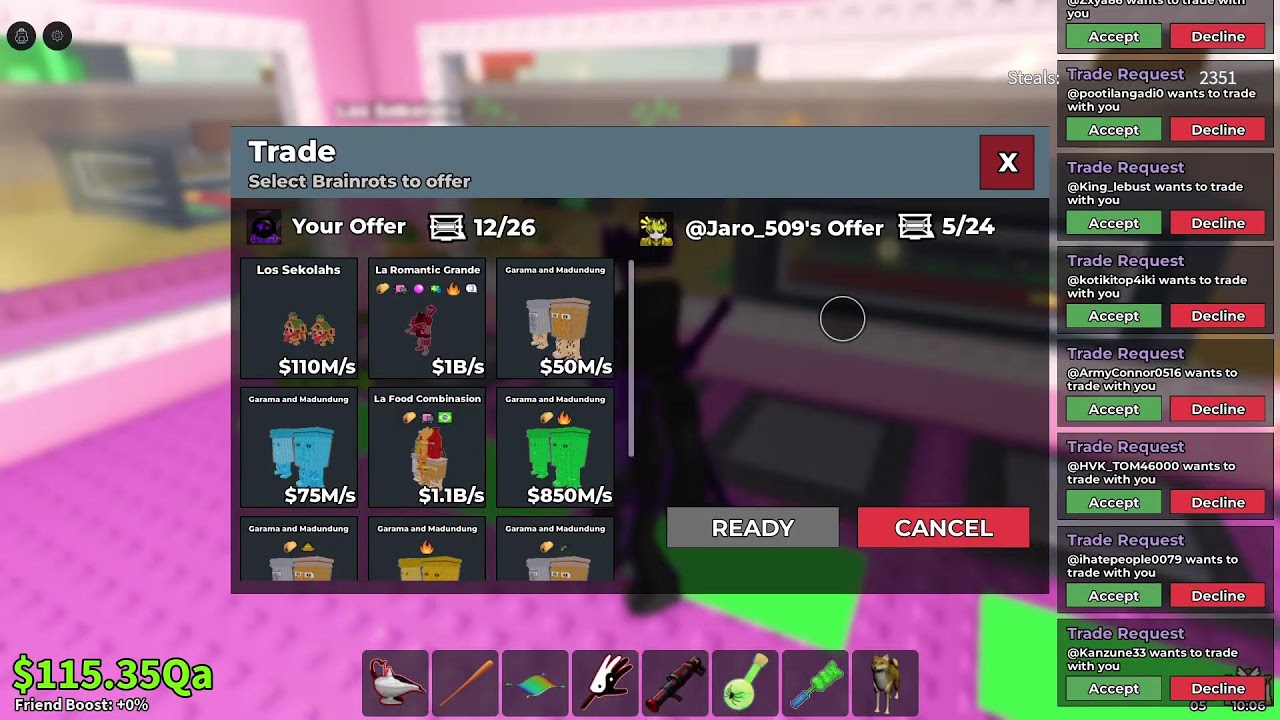 👍TRADING ON STEAL A BRAINROT USING NEW MACHINE 👍LIVE 👍ADD: MilkmanGolfsTTV