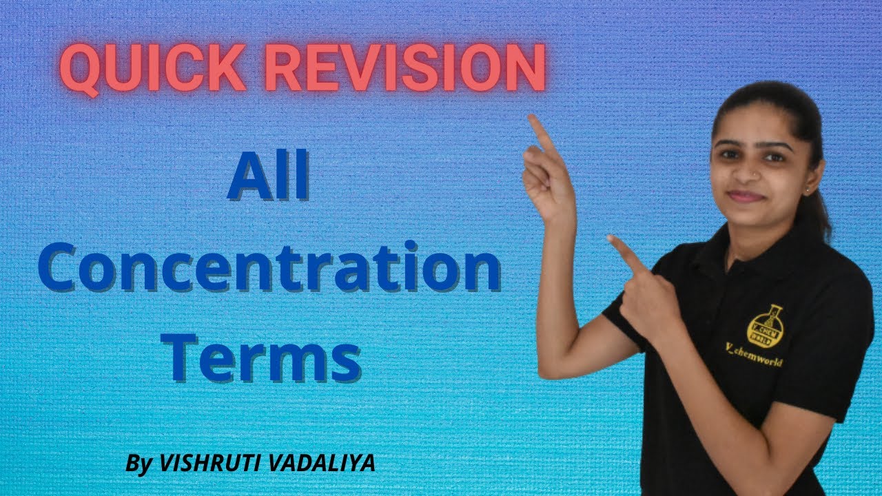 All Concentration Terms | Quick Revision | NCERT | JEE| NEE | English| SLET | class 12th|