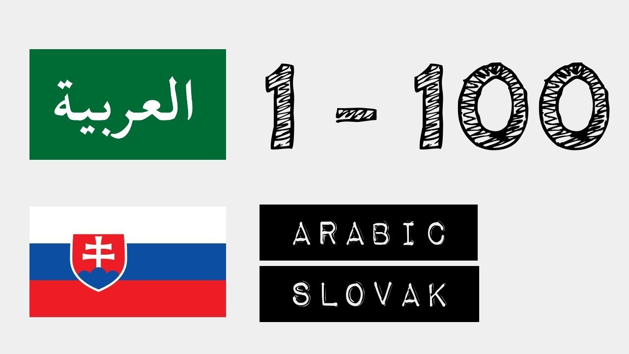 Čísla od 1 do 100 - arabský jazyk - Slovenčina
