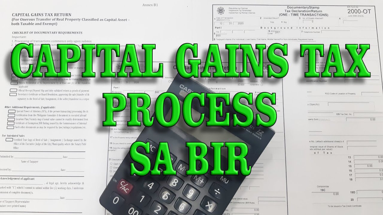 Paano magprocess ng Capital Gains Tax sa BIR?