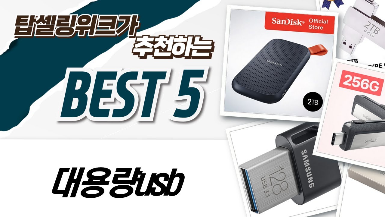 2TB USB vs 삼성/샌디스크 대용량 USB 메모리 비교 리뷰! (feat. 휴대성)