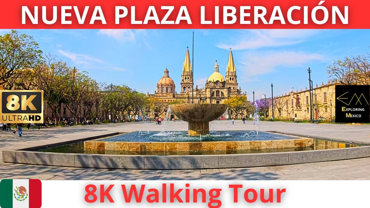 Caminando por GUADALAJARA 2026 en PLAZA LIBERACIÓN REMODELADA en 8K 🇲🇽