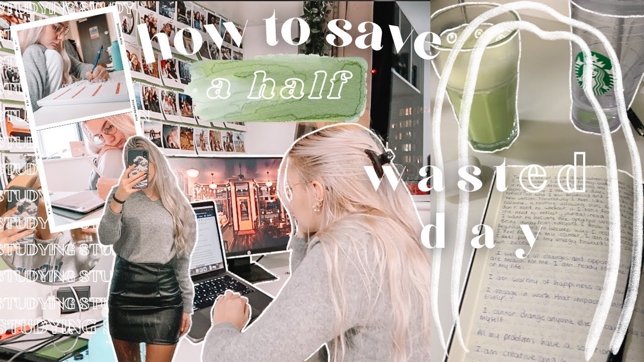 HOW TO SAVE A HALF WASTED DAY (productive study vlog)