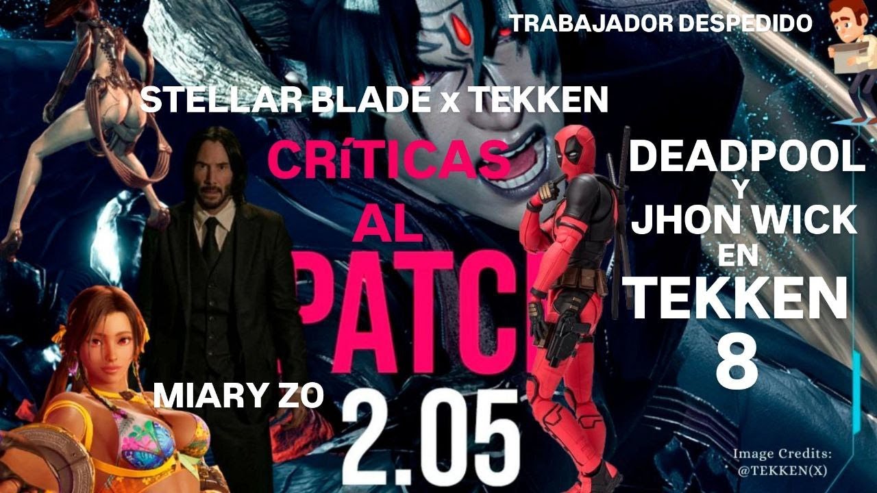 NOTICIAS DE TEKKEN 8 (DEADPOOL y JHON WICK en TEKKEN, Stellar Blade x TEKKEN, Miary S2, Update 2.05)